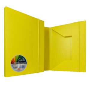 Plastibor Cartelle e Cartelline cartella 3 lembi in ppl opaco giallo – elastico tondo in tinta – dorso 0-3 cm