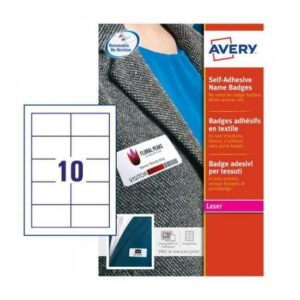 Avery Portanomi e portabadge BADGE IN SETA ACETATA – STAMPANTI LASER/LASER A COLORI –  80X50 – 20  FF