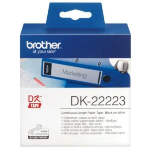 Brother NASTRI PER ETICHETTATORI NASTRO ADESIVO CARTA NERO / BIANCO 50MM – LUNGHEZZA 30.48 METRI