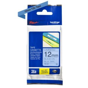 Brother NASTRI PER ETICHETTATORI NASTRO LAMINATO DA 12 MM (8 M) NERO/BLU