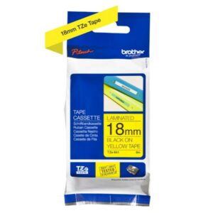 Brother NASTRI PER ETICHETTATORI NASTRO LAMINATO DA 18 MM (8 M) NERO/GIALLO