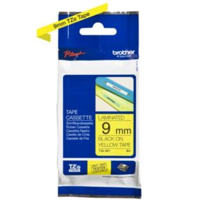 Brother NASTRI PER ETICHETTATORI NASTRO LAMINATO DA 9 MM (8 M) NERO/GIALLO