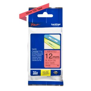 Brother NASTRI PER ETICHETTATORI NASTRO LAMINATO DA 12 MM (8 M) NERO/ROSSO