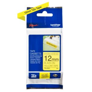 Brother NASTRI PER ETICHETTATORI LAMINATO CON ADESIVO RESISTENTE DA 12 MM (8 M) NERO/GIALLO