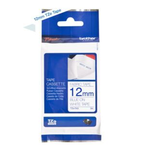 Brother NASTRI PER ETICHETTATORI NASTRO TIPO TZ 12 MM BLU/BIANCO IN TESSUTO 3 METRI