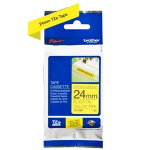 Brother NASTRI PER ETICHETTATORI NASTRO LAMINATO CON ADESIVO RESISTENTE DA 24 MM (8 M) NERO/GIALLO