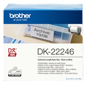 Brother NASTRI PER ETICHETTATORI ROTOLO ADESIVO  IN CARTA NERO/BIANCO 103.6 MM-30.48 METRI LUNGHEZZA   A LUNGHEZZA CONTINUA PER QL1100/1110NWB