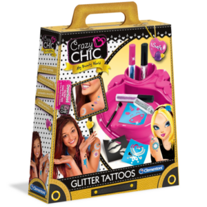 Clementoni Giochi di Creatività CRAZY CHIC – GLITTER TATOO