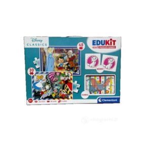 Clementoni Giochi da Tavolo Edukit 4 in 1 – Diseny Classic