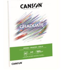 Canson Album e blocchi da disegno Blocco GRADUATE Drawing A5 30fg. 160 g/m  Bianco