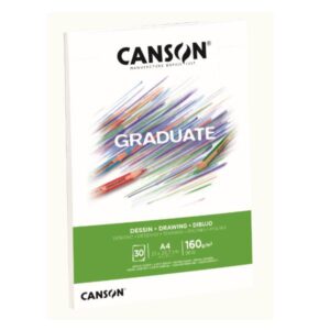 Canson Album e blocchi da disegno Blocco GRADUATE Drawing A4 30fg. 160 g/m  Bianco