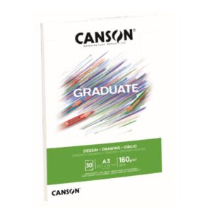 Canson Album e blocchi da disegno Blocco GRADUATE Drawing A3 30fg. 160 g/m  Bianco