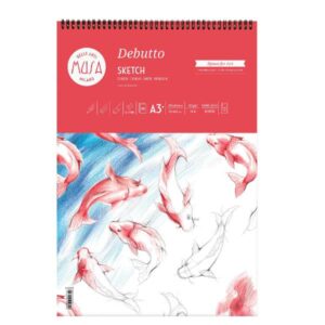 CWR Album e blocchi da disegno DEBUTTO – SCHIZZO SPIRALE 50 FG. 120 GR. – CM.29 7X42 (A3+)