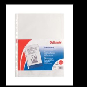 Esselte Buste in Plastica BUSTE A PERFORAZIONE UNIVERSALE COPY SAFE – ESSELTE – OFFICE 22X30 CM ANTIRIFLESSO (CONF.100)