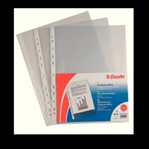 Esselte Buste in Plastica BUSTE PERFORATE OFFICE – PPL ANTIRIFLESSO – F.TO 23 X 33 CM