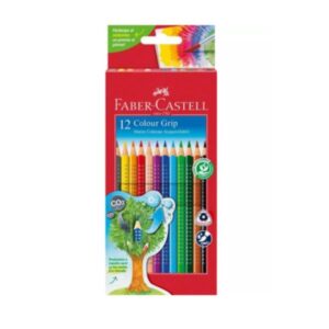 Faber Castell Pastelli Astuccio cartone da 12 matite colorate acquerellabili Colour Grip