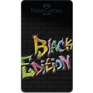 Faber Castell Pastelli Astuccio metallo da 12 matite colorate triangolari Black Edition