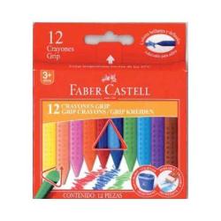 Faber Castell Pastelli Pastelli in plastica trinagolari con zona GRIP presa ergonomica temperabili Jumbo (conf.12)