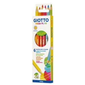 Giotto Pastelli ASTUCCIO GIOTTO MEGA 6 PZ COLORI FLUO