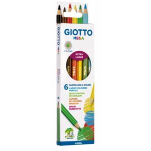 Giotto Pastelli ASTUCCIO GIOTTO MEGA 6 PZ COLORI CLASSICI