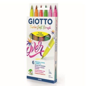 Giotto Pennarelli Giotto Turbo Soft Brush FLUO 6 pz