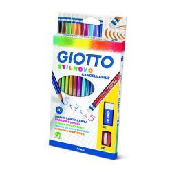 Giotto Pastelli CF10PASTELLI STILNOVO CANCELLABILI CON GOMMA E TEMPERAMATITE INCLUSI