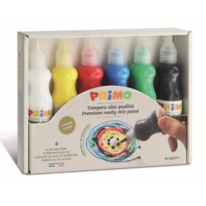 Primo Tubi tempera Set 6 bottiglie 75ml tempera premium