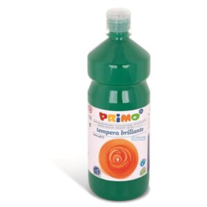 Primo Tubi tempera Tempera VERDE SCURO  brillante primi passi  in bottiglia 1000ml