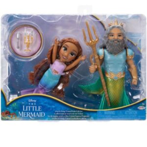 Jakks Playsets e Accessori La Sirenetta Movie bambole Petite 15 cm Ariel e Tritone set