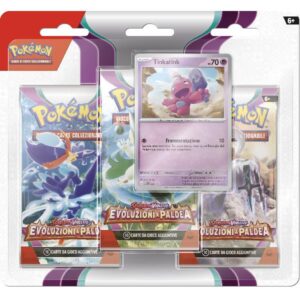 Pokemon Giochi d’Azione e di Abilità PKMN – BLISTER 3 BUSTE +1 CARTA PROMO – Scarlatto e Violetto 02