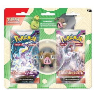 Pokemon Giochi d’Azione e di Abilità PKMN – Blister 2 Bustine + 1 Mini Action Figure  Gomma