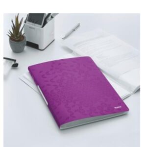 Leitz Portalistini WOW listino fogli fissi – 40 buste – dim. 31 x 23 cm Viola metallizzato