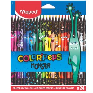 Maped Pastelli CF24 PASTELLI BLACK MONSTER – COLORI ASSORTITI