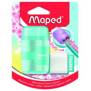 Maped Temperini TEMPERAMATITE CON COMMA CONNECT – COL PASTEL – 2 FORI IN BLISTER