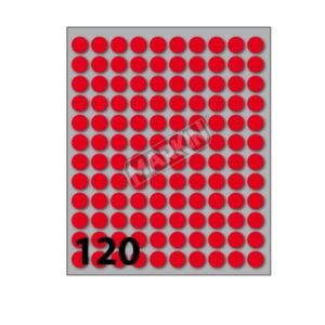 Markin Etichette Indirizzi / Pacchi CF1200 ETICHETTE ROTONDE 10MM ROSSO