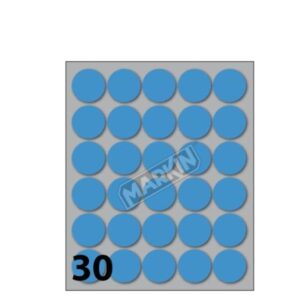 Markin Etichette Indirizzi / Pacchi CF300 ETICHETTE ROTONDE 22MM BLU