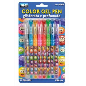 Lebez Penne a sfera scuola Penna glitter in 8 colori con inchiostro glitterato profumato.