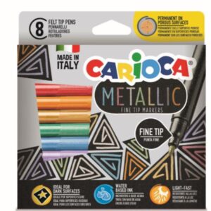 Carioca Pennarelli CARIOCA PENNARELLI METALLIC PUNTA FINE SCATOLA 8Pz.