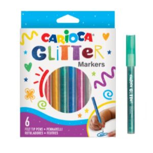 Carioca Pennarelli CF6  CARIOCA MARCATORI GLITTER BL. 6PZ.