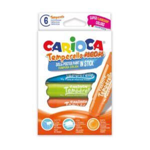 Carioca Tubi tempera CONF6 TEMPERA SOLIDA IN STICK NEON