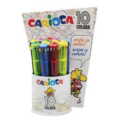 Carioca Penne a sfera scuola CF12 PENNA 10 COLORI FLUO