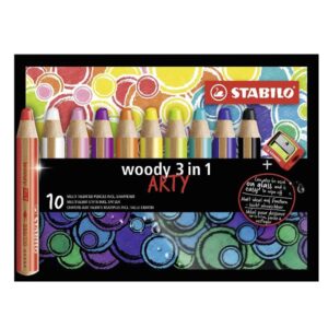 Stabilo Pastelli =>>woody 3in1 scat.cart. da10 ARTY