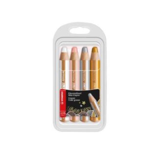 Stabilo Pastelli AST.STABILO woody 3in1 in plastica da 4 colori ass.