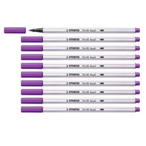 Stabilo Pennarelli CF10 STABILO Pen 68 brush lilla