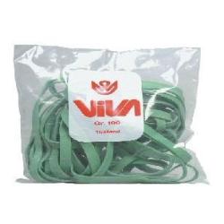 Viva Elastici ELASTICI A FETTUCCIA VERDI  DAL DIAMETRO MM 120                       CONFEZIONE BUSTA DA 100 G.  10 BUSTE PER SACCHETTO