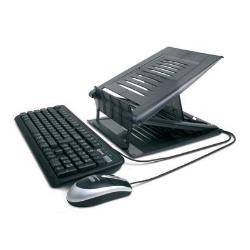 Hamlet Kit Tastiera e Mouse KIT SUPPORTO PER NOTEBOOK CON MOUSE OTTICO USB E TASTIERA BLACK SOFT  TOUCH