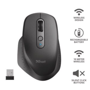 Trust Mouse OZAA RECHARGEABLE MOUSE BLACK