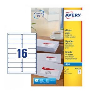 Avery Etichette Indirizzi / Pacchi ETICHETTE PER INDIRIZZI 99 1X33 9  – ETICHETTE X FOGLIO N 16  (25FF.)