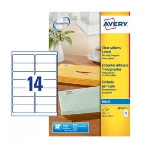 Avery Etichette Indirizzi / Pacchi ETICHETTE PER INDIRIZZI 99 1X38 1 – ETICHETTE X FOGLIO N 14  (25FF.)  INKJET (CONF.DA 350 ETICHETTE)