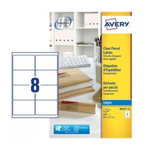 Avery Etichette Indirizzi / Pacchi ETICHETTE PER PACCHI 99 1X67 7 – ETICHETTE X FOGLIO N 8  (25FF.)       INKJET     (CONF.DA 200 ETICHETTE)